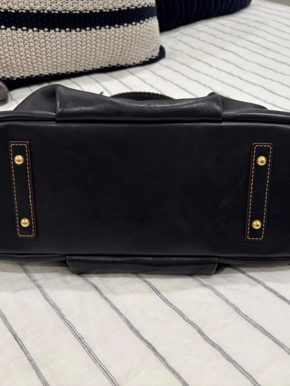 Dooney & Bourke Navy Florentine Hobo with Whipstitched Handle
